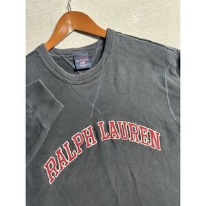 Vintage Polo Jeans CO. Spell Out Sweatshirt Ralph Lauren Crew Neck Black Medium